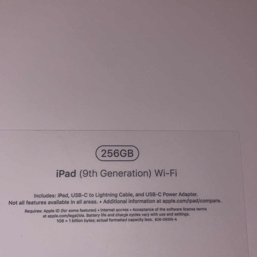 iPad 9th Generation(Wi-Fi) 654 GB